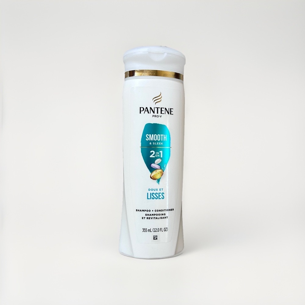 Pantene Pro-V Smooth & Sleek 2 in 1 Shampoo & Conditioner - 12 oz